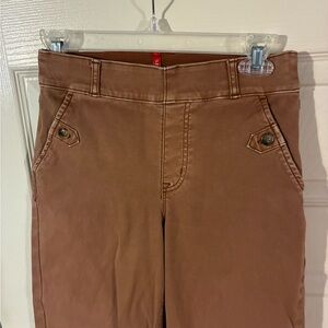 SPANX Cropped Ankle Pants in Warm Brown